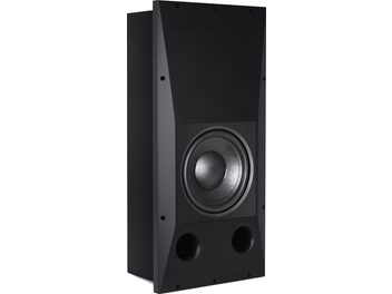 Elipson INFINITE S12 matte black in-wall subwoofer enclosure, 12" metal-rimmed speaker, 2 ports