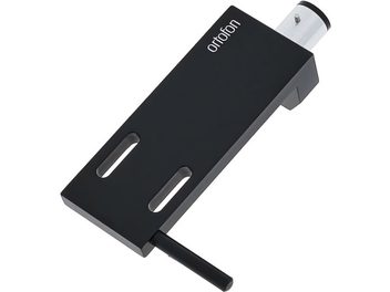 Ortofon LH-2000 Headshell, perspective view, black color, 2 oblong slots, "ortofon" inscription in white