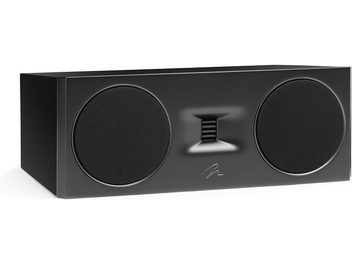 Enceinte centrale MartinLogan Motion C10 noir laqué avec deux grilles circulaires noires et un tweeter central rectangulaire