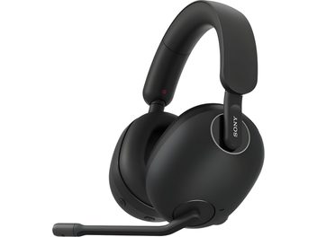 Ακουστικά gaming Sony Inzone H9 σε μαύρο ματ πλαστικό, τρισδιάστατη πίσω όψη, επενδεδυμένο στέκα, οβάλ μαξιλαράκια αυτιών με μαλακά μαξιλαράκια, περιστρεφόμενο μικρόφωνο και ενσωματωμένα κουμπιά