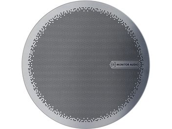 Griglia per altoparlante Monitor Audio Premier Griglia Rotonda circolare grigio metallizzato opaco, perforazioni concentriche