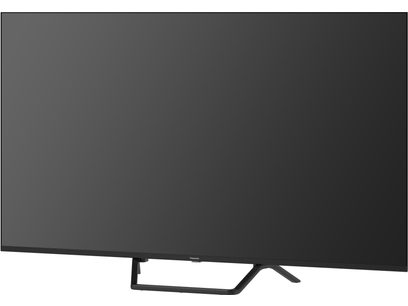 Τηλεόραση υψηλής ευκρίνειας Panasonic TV-55W95BEG μαύρη με λεπτό πλαστικό κορνίζα σε ματ επιφάνεια και ορθογώνιο μεταλλικό κεντρικό στήριγμα, ελαφρώς τρισδιάστατη προβολή