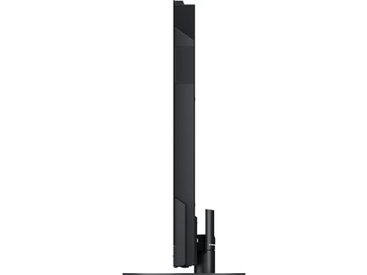 Téléviseur haute définition Panasonic TV-55Z95AEG, vue latérale droite, écran noir, support noir, design fin