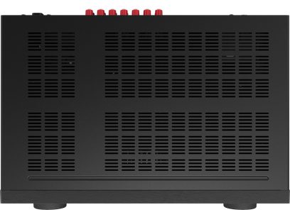 Ενισχυτής οικιακού κινηματογράφου Pioneer VSX-835D, μαύρη μπροστινή όψη με γρίλια εξαερισμού, 7 κόκκινα κουμπιά, μπροστινή άποψη
