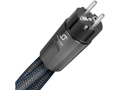 Audioquest Hurricane 72V DBS (høj strøm) 1m netledning, sølvbelagte stik, blå og sort flettet kappe