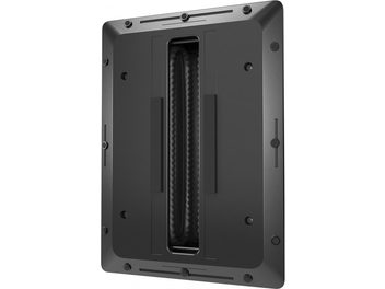 Built-in subwoofer SFC-12-SW, perspective view, black rectangular panel, central vertical port, rounded edges