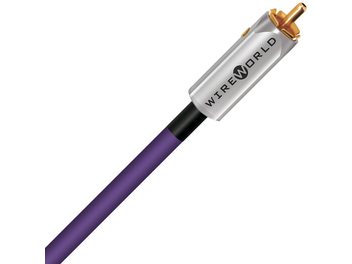 Cavo coassiale digitale Ultraviolet 10 Coaxial 1m con guaina viola, connettore cilindrico argentato e terminale dorato