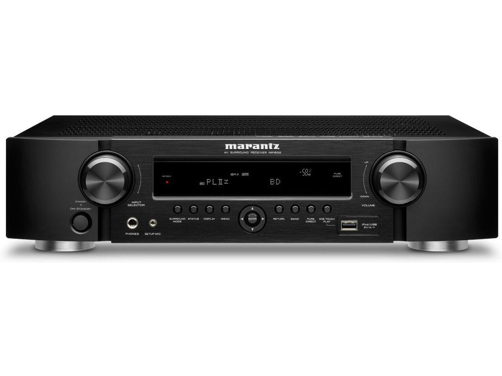 marantz AVアンプ NR-1602。リモコン付き マランツ、AirPlay標準対応の「NR1602」など薄型AVアンプ2機種を