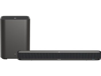 Barre de son Sennheiser AMBEO Soundbar Mini noire mate rectangulaire avec caisson de basses AMBEO Sub noir mat rectangulaire