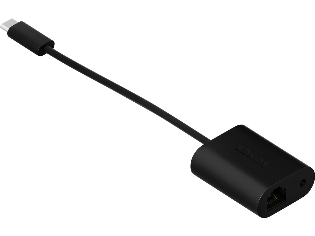 Sonos Black multi-adapter mm mini-jack and Ethernet USB