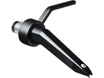 Pickup til hi-fi pladespiller Pick it S2 C sort, perspektivisk visning, kantet krop, cylindrisk stik, baghåndtag