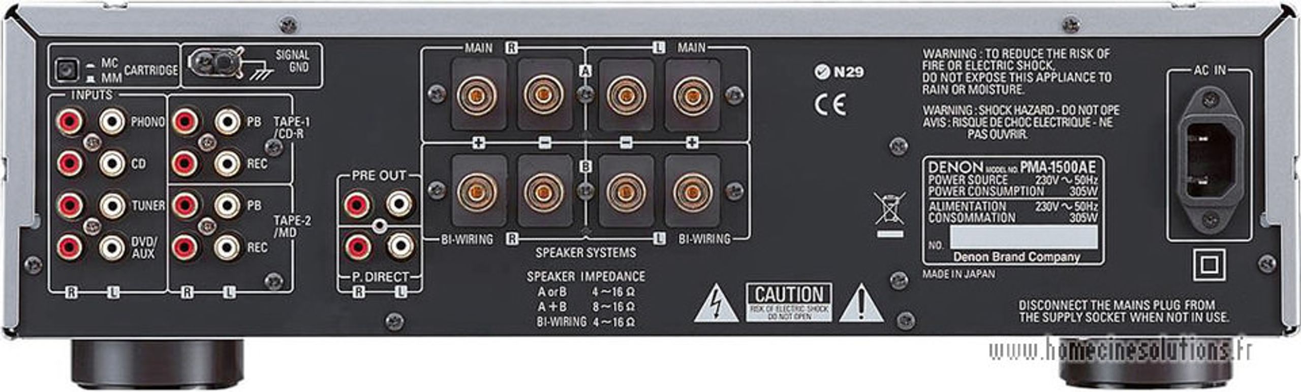 Denon PMA-1500AE - Stereo solid-state hi-fi integrated amplifier 