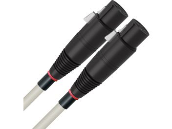 Analogt XLR-lydkabel Wireworld Solstice 10 XLR 1,5m, sorte cylindriske stik med røde ringe, klart kabel