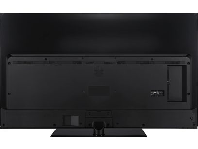 Téléviseur Panasonic TX-65MZ800E, vue arrière, connectique et haut-parleurs visibles, finition noire mate
