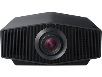 Sony BRAVIA Projector 9 VPL-XW8100ES noir, vue frontale, boîtier rectangulaire, lentille centrale, grilles latérales