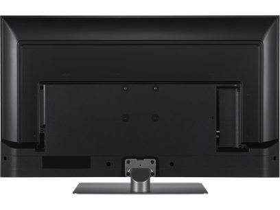 Téléviseur haute définition Panasonic TV-50W83AEG, vue arrière, cadre noir, support central rectangulaire argenté