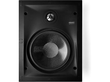 Elipson INF IW 6 seinasisene kõlar, eestvaade, keskel tweeter, all woofer, must ristkülikukujuline raam