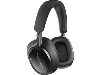 Bowers & Wilkins Px8 trådlösa hörlurar i svart, stilren och lyxig design i läder och borstat metall