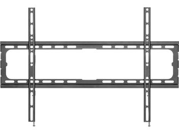Supporto TV a parete Norstone FIX 3780, struttura metallica nera rettangolare forata, 4 ganci, design minimalista