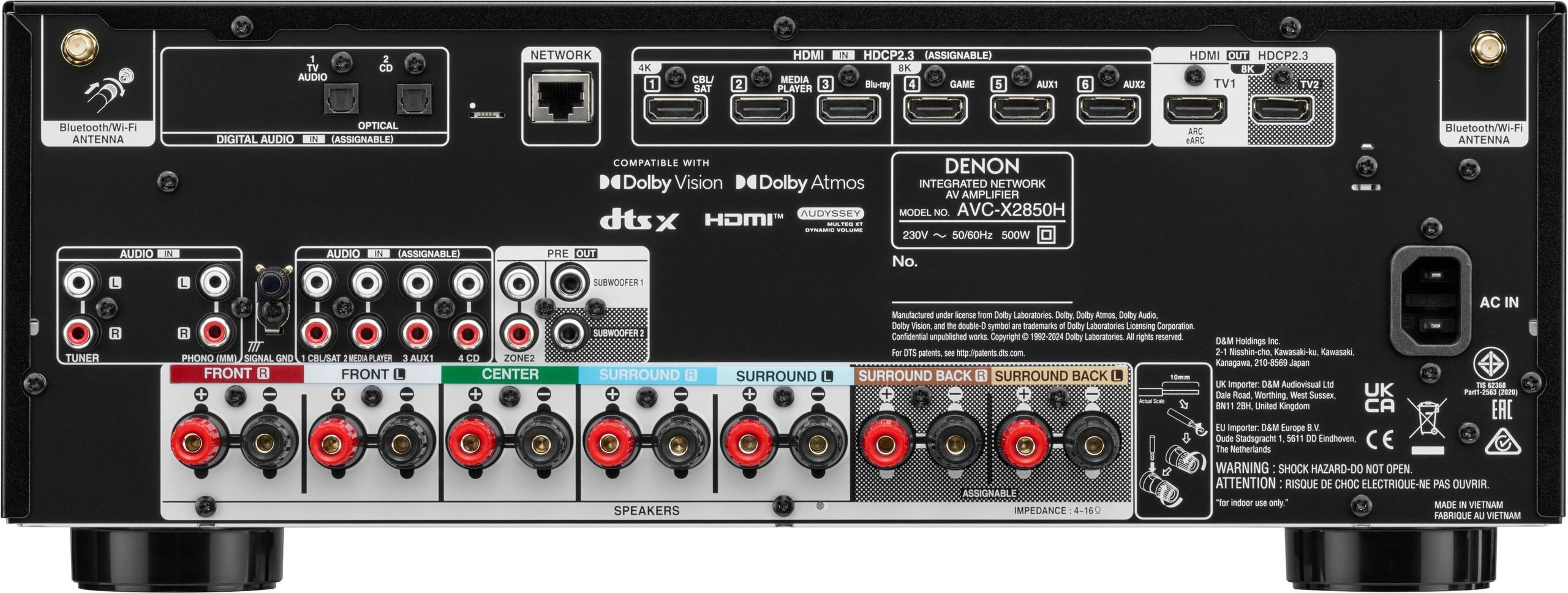 Denon AVC-X2850H - Home Theater Receiver - HomeCineSolutions