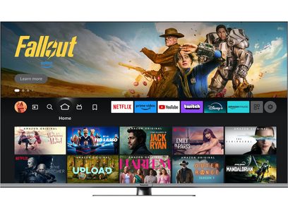 TV-50W83AEG Panasonic, écran plat, vue de face, affichage d'applications de streaming, interface utilisateur colorée